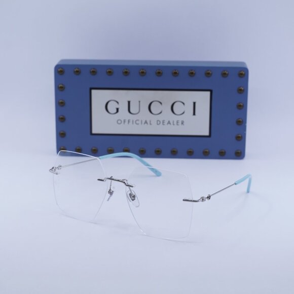 🕶️ New Gucci GG0683O 002 Eyeglasses - Silver Frame - Picture 1 of 10